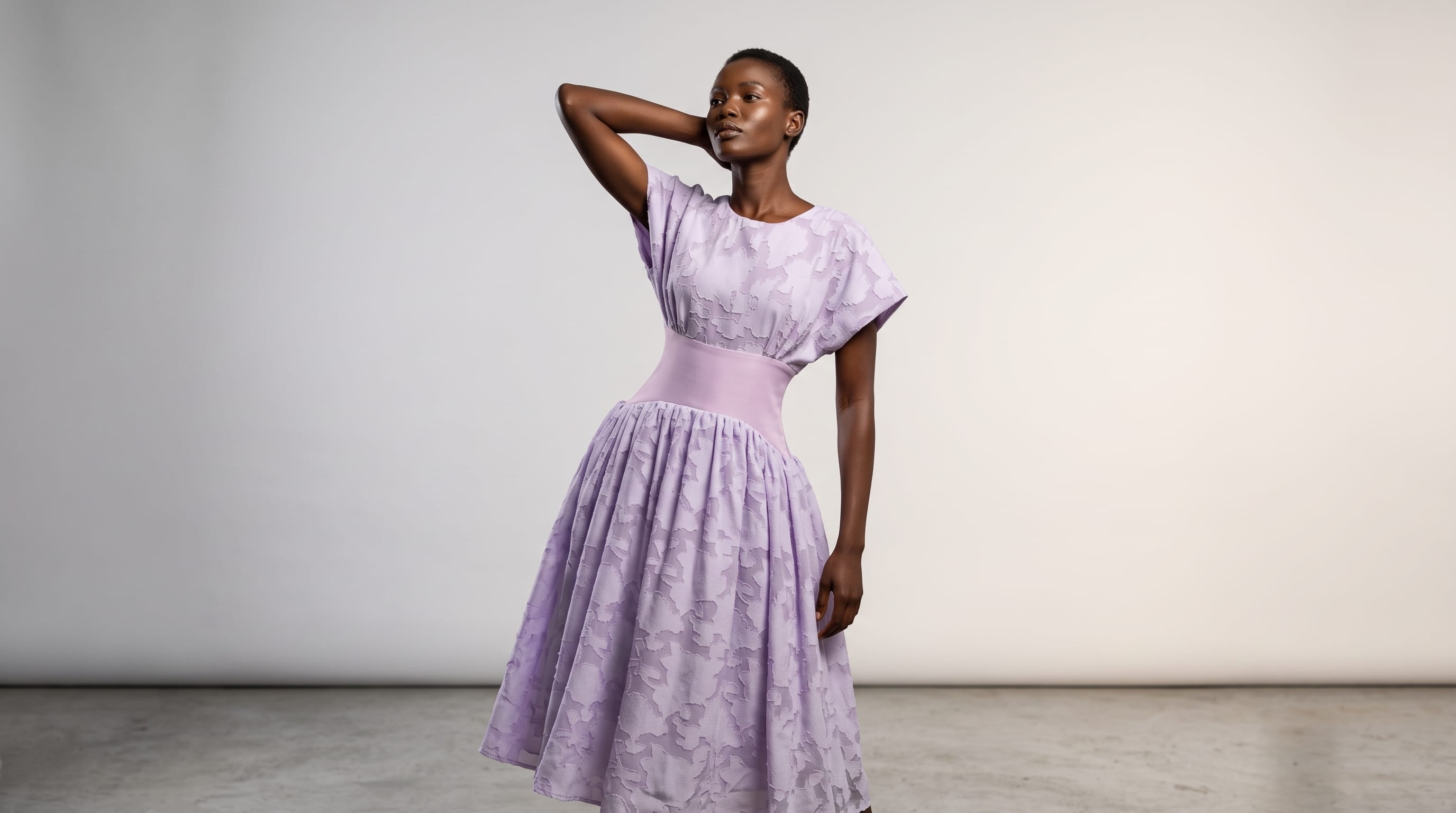Royal Purple Draped Dress